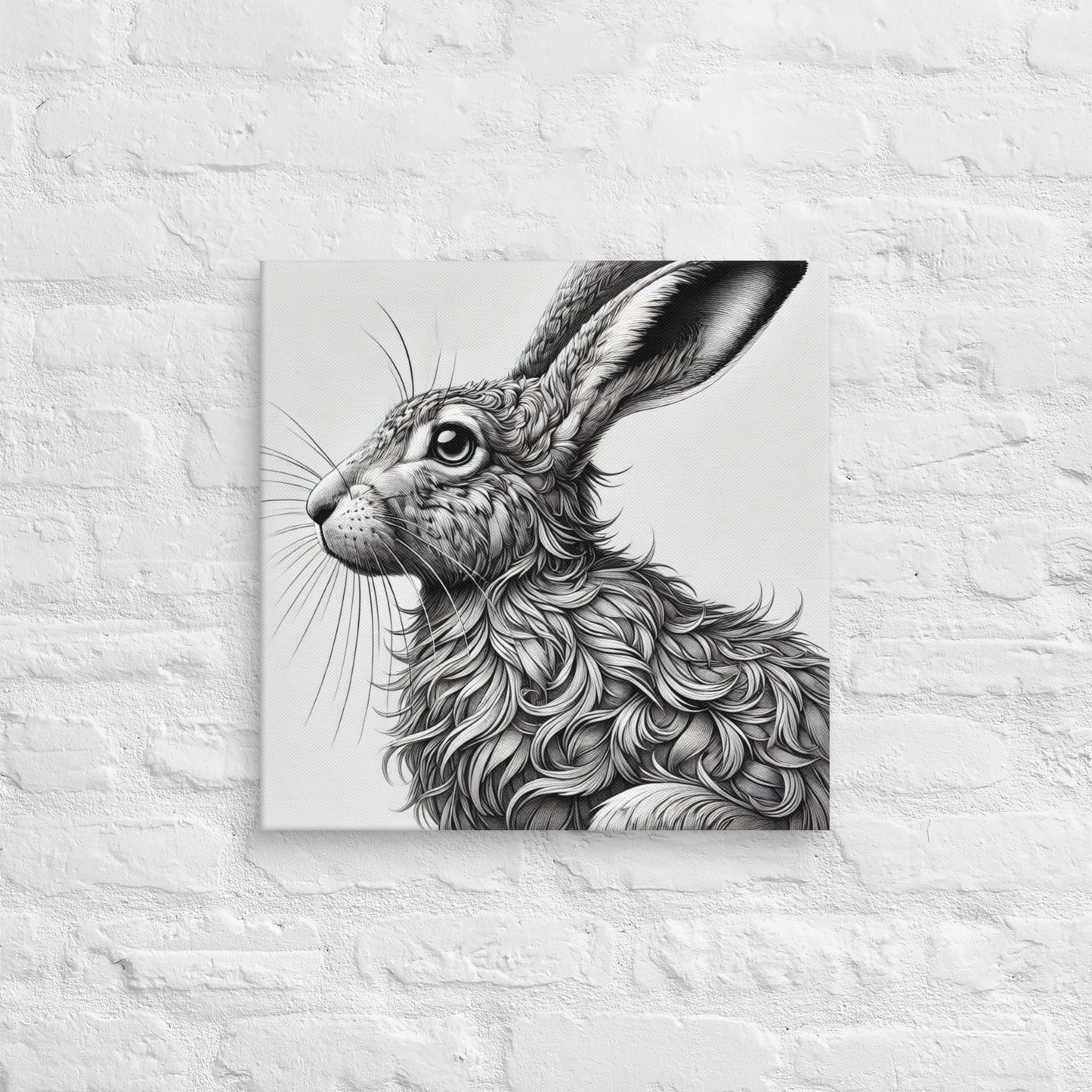 Hares Grace 18x18 inch Hare Canvas from the Fauna Collection at Absolute Legend