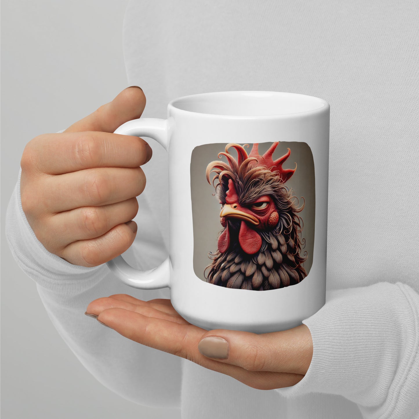 Cluck Off! funny chicken white mug