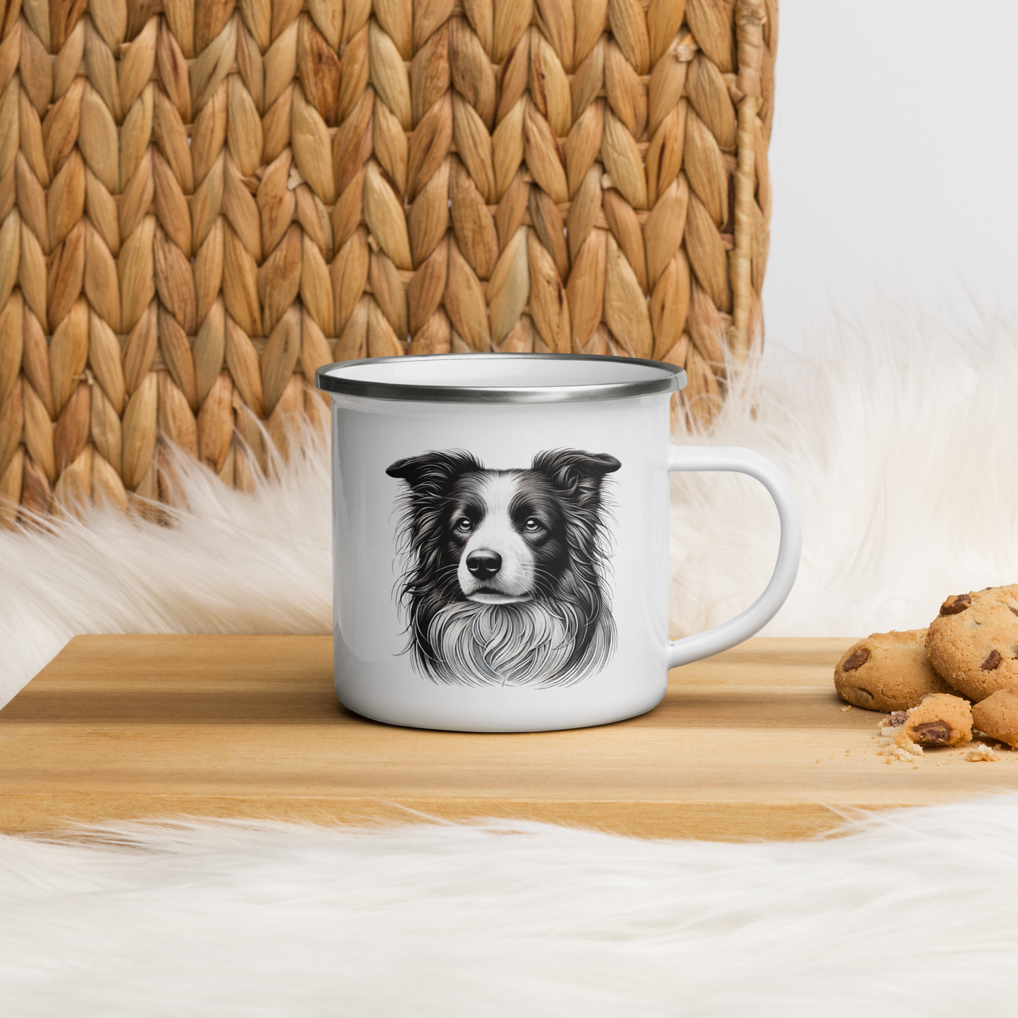 Masseys Watch Enamel Border Collie Mug from the Fauna Collection at Absolute Legend