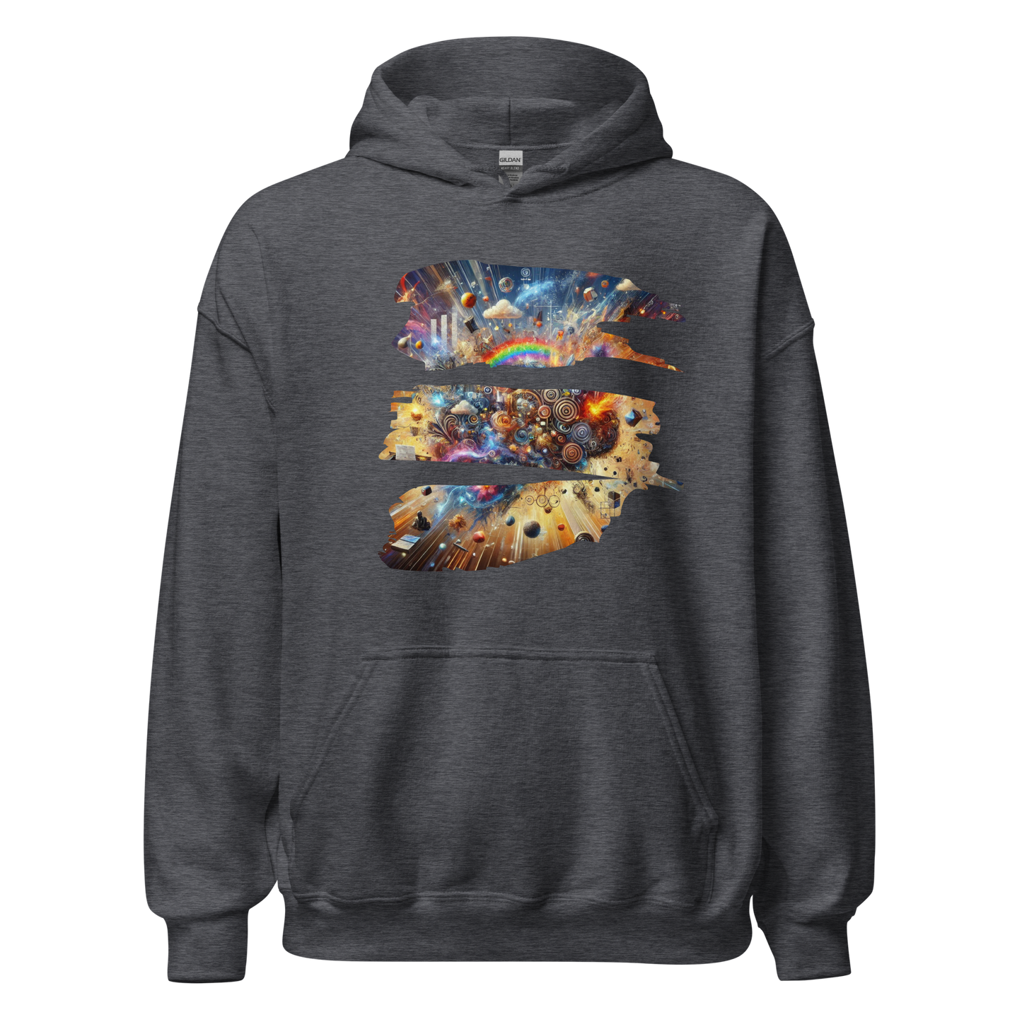 Fractured Mind Dark Heather Hoodie from the Chaos Threads Collection at Absolute Legend