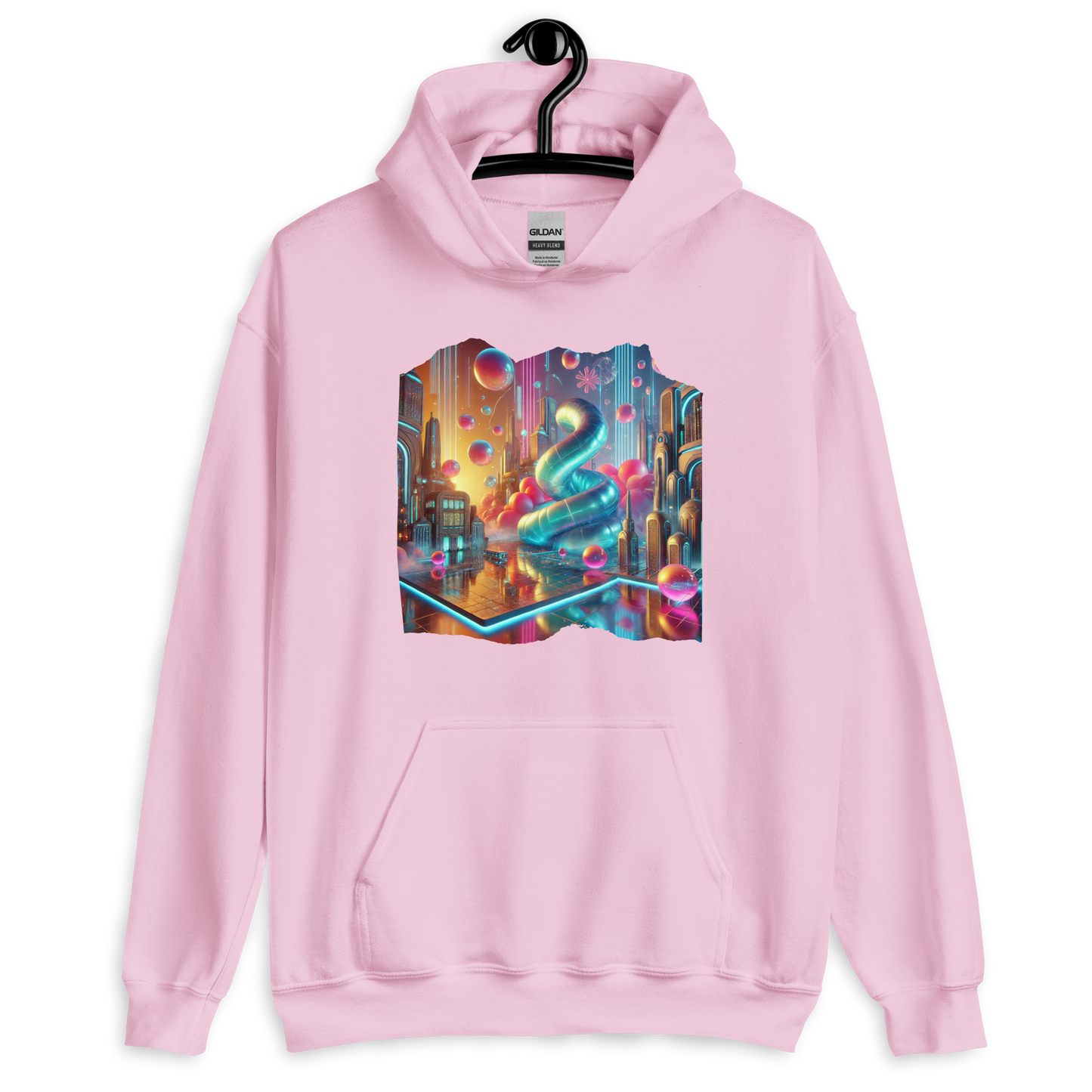 Bubbleverse Pale Pink Hoodie from the Cybertropolis Collection at Absolute Legend