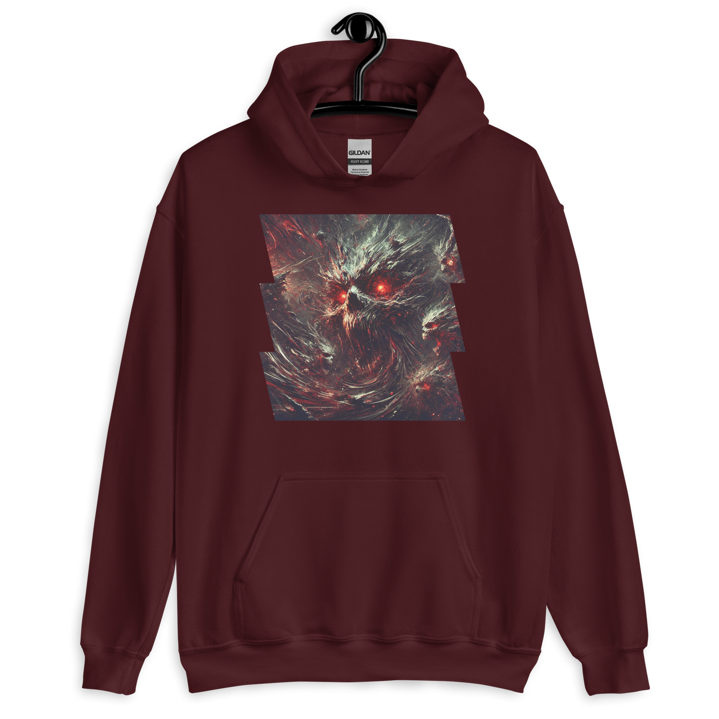 Hellstorm Scream Maroon Hoodie from the Chaos Threads Collection at Absolute Legend