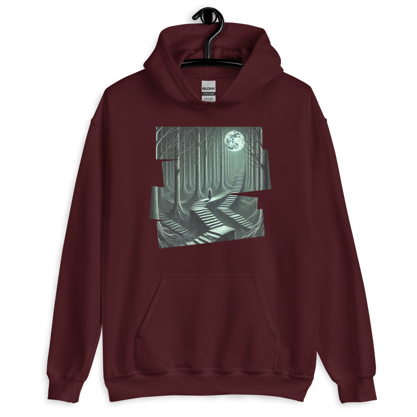 Perpetual Divergence Maroon Hoodie from the Chaos Threads Collection at Absolute Legend