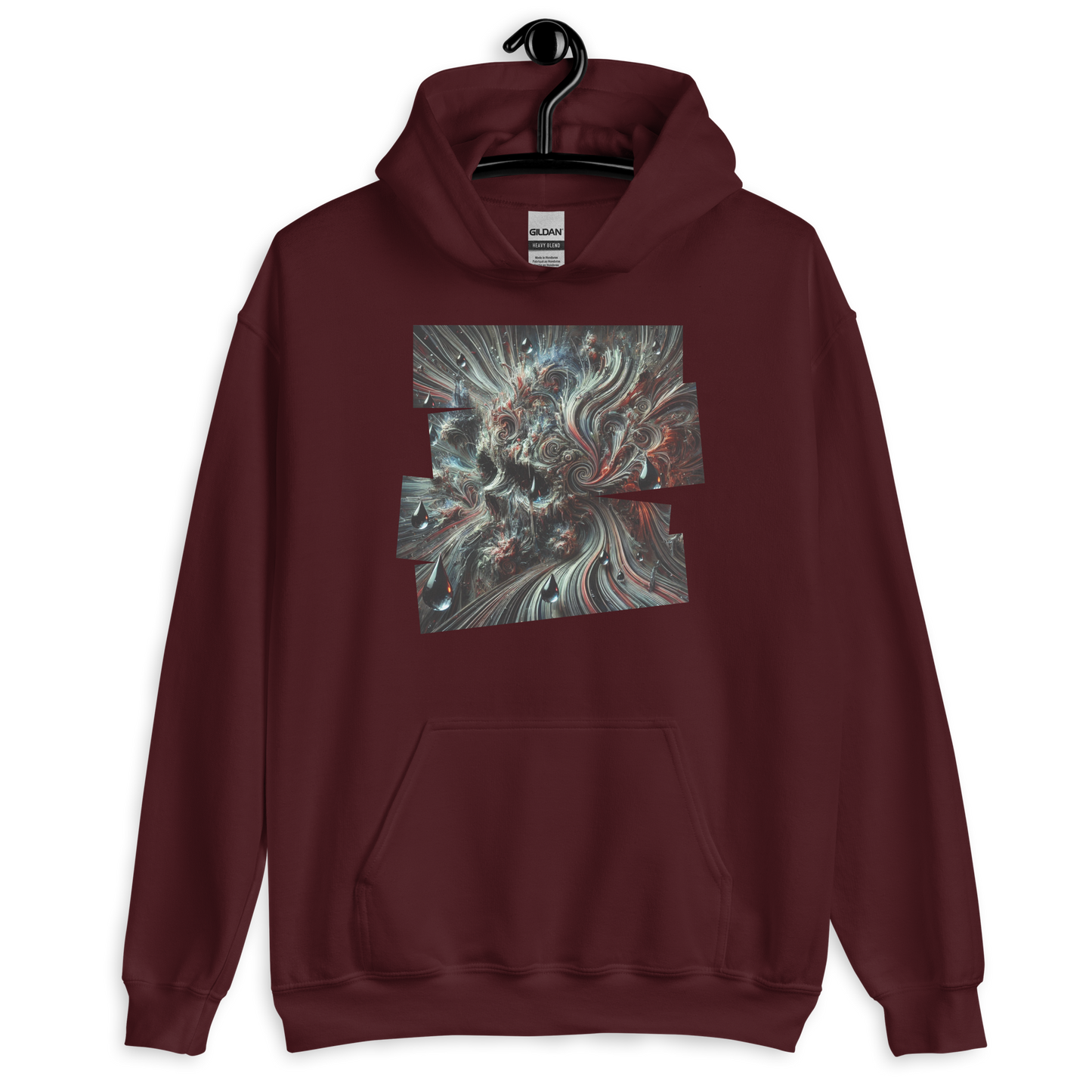 Tears in Chaos Maroon Hoodie from the Chaos Threads Collection at Absolute Legend