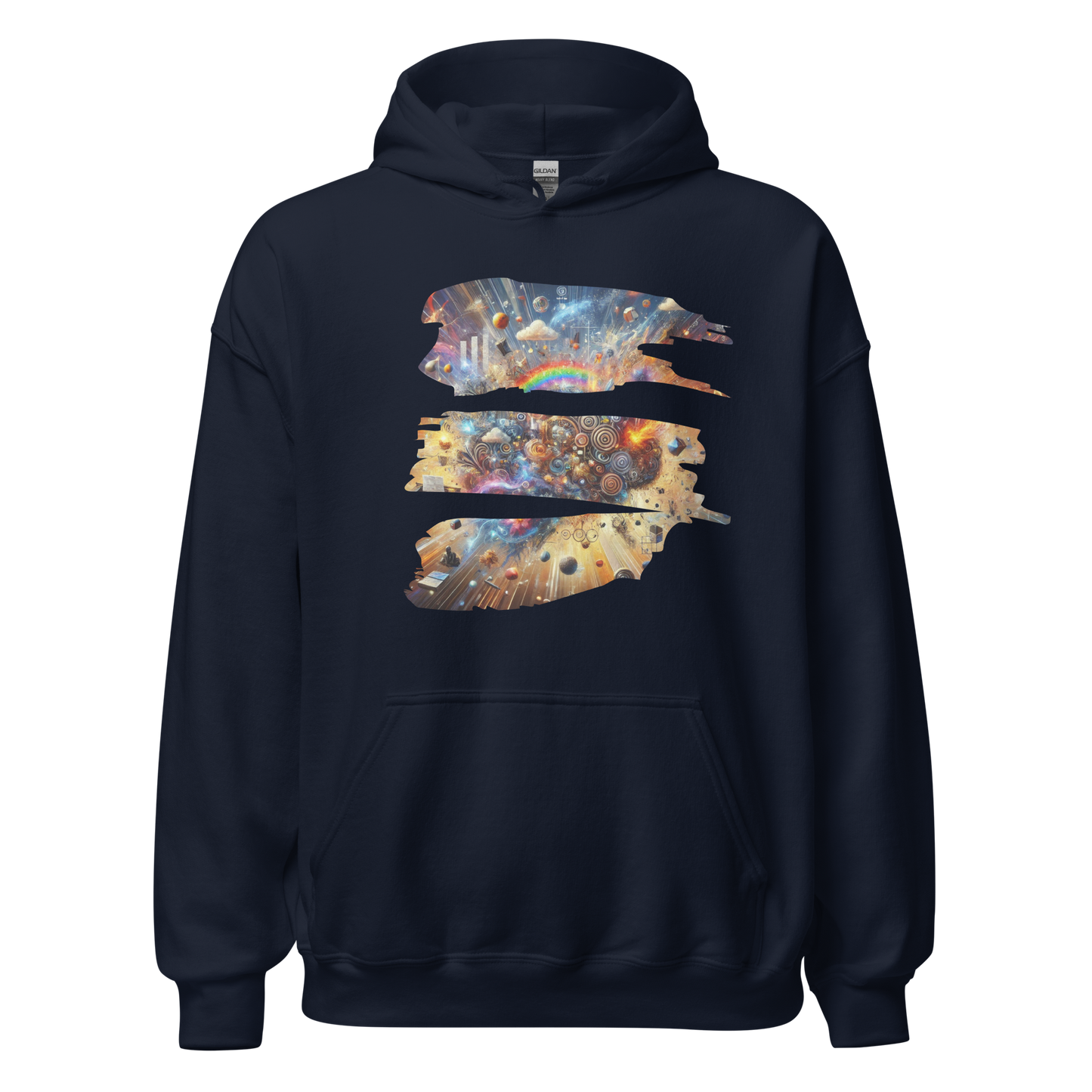 Fractured Mind Navy Hoodie from the Chaos Threads Collection at Absolute Legend