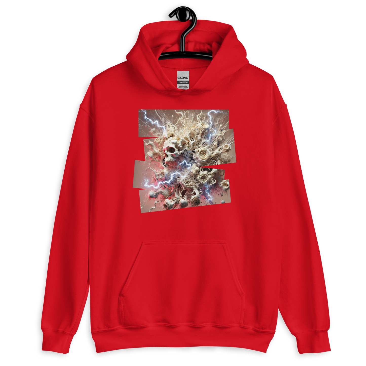 Fragmented Serenity Red Hoodie from the Chaos Threads Collection at Absolute Legend