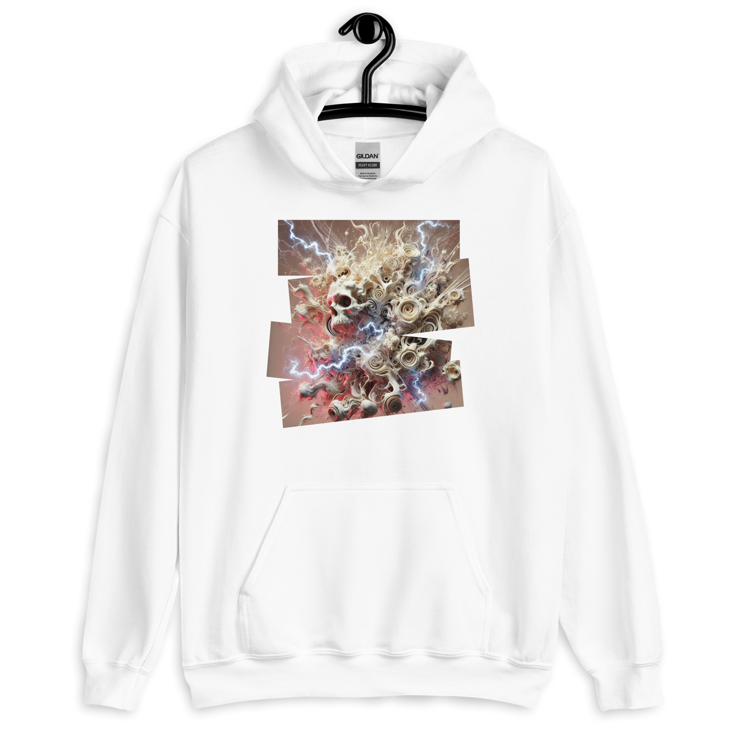 Fragmented Serenity White Hoodie from the Chaos Threads Collection at Absolute Legend