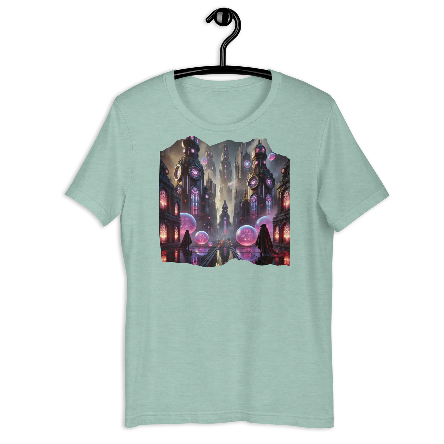 Luminary Spires Pale Blue T-Shirt from the Cybertropolis Collection at Absolute Legend