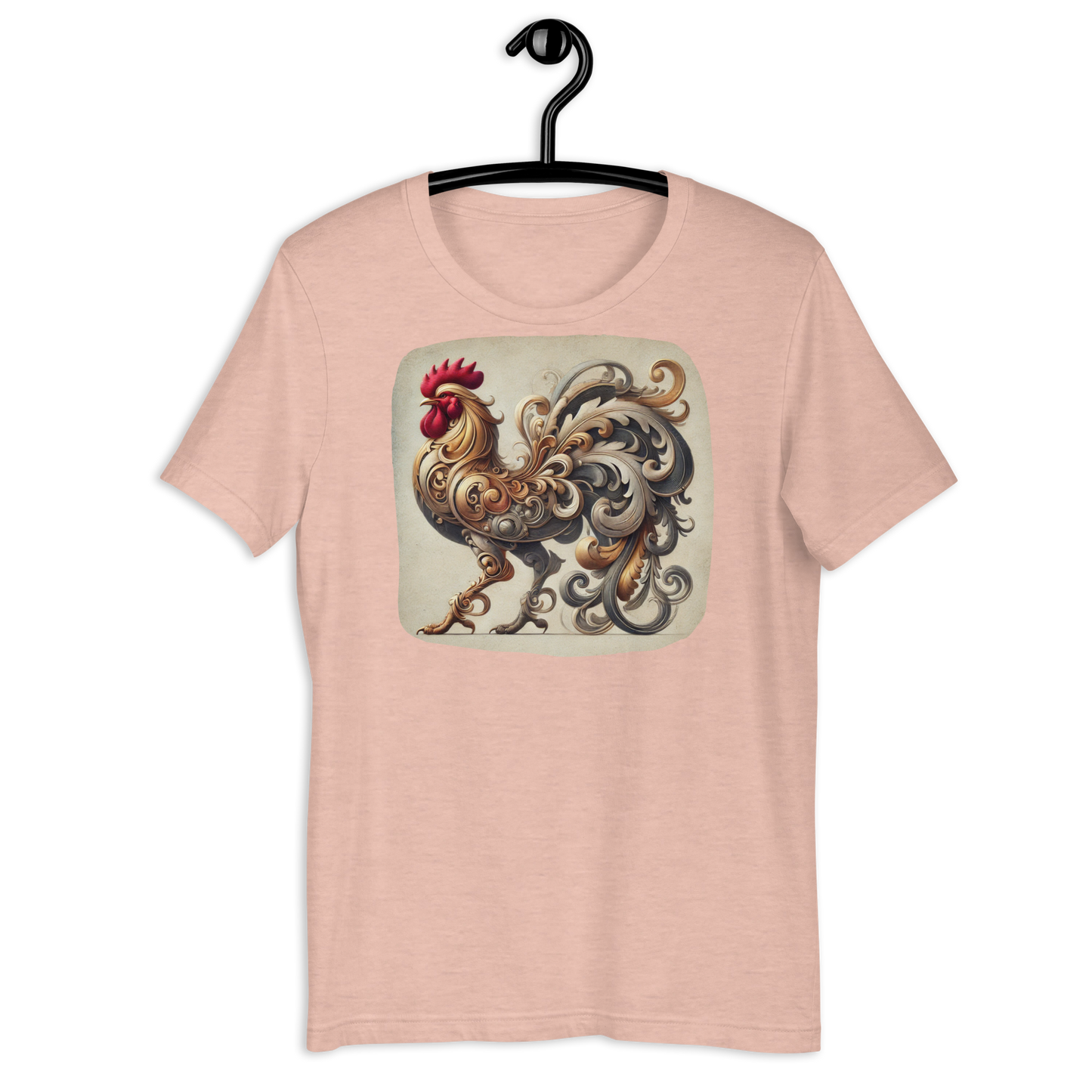 The Fancy Clucker Pale Peach T-Shirt from the Cluck Couture Collection at Absolute Legend