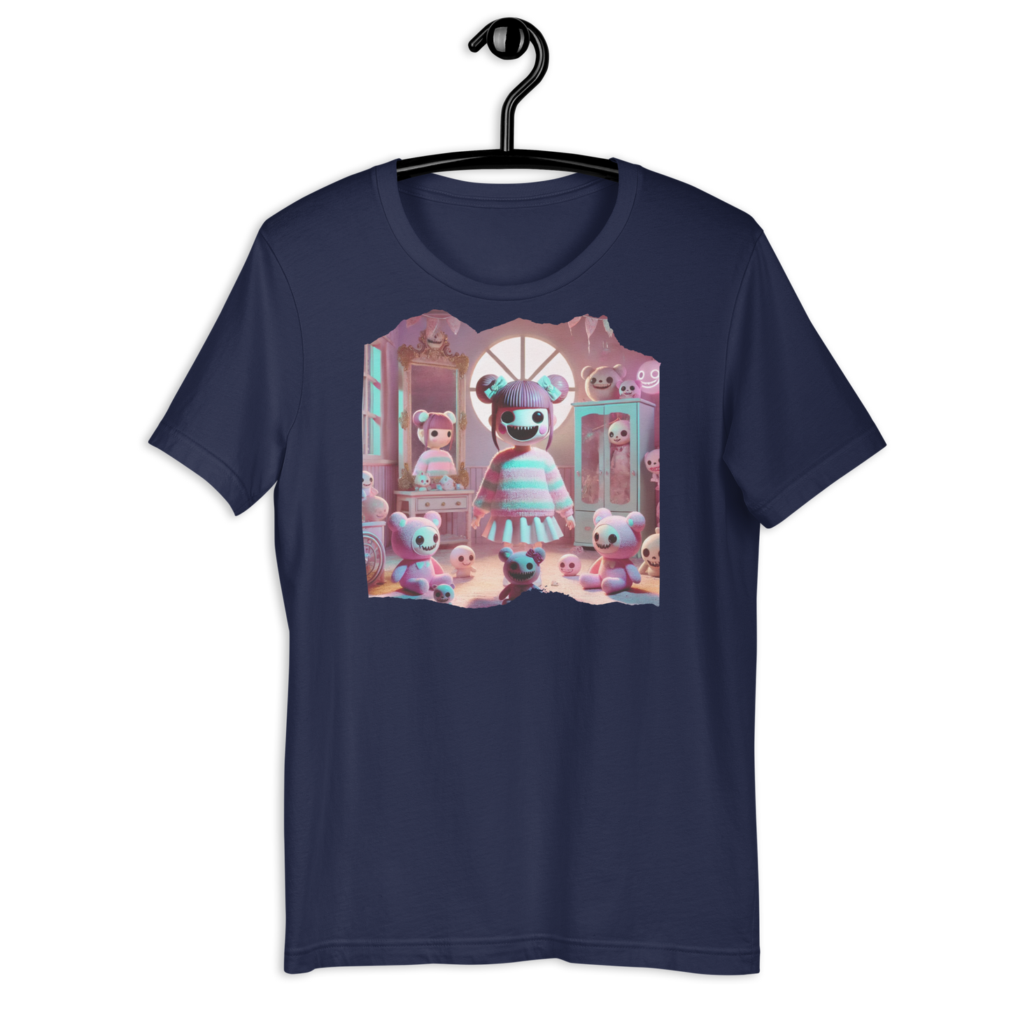 Sweetly Sinister Navy T-Shirt from the Twisted Kawaii Collection at Absolute Legend