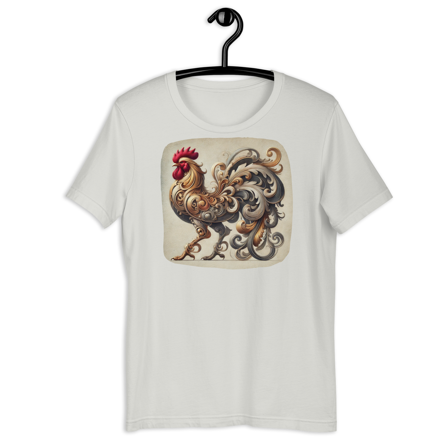 The Fancy Clucker Silver T-Shirt from the Cluck Couture Collection at Absolute Legend