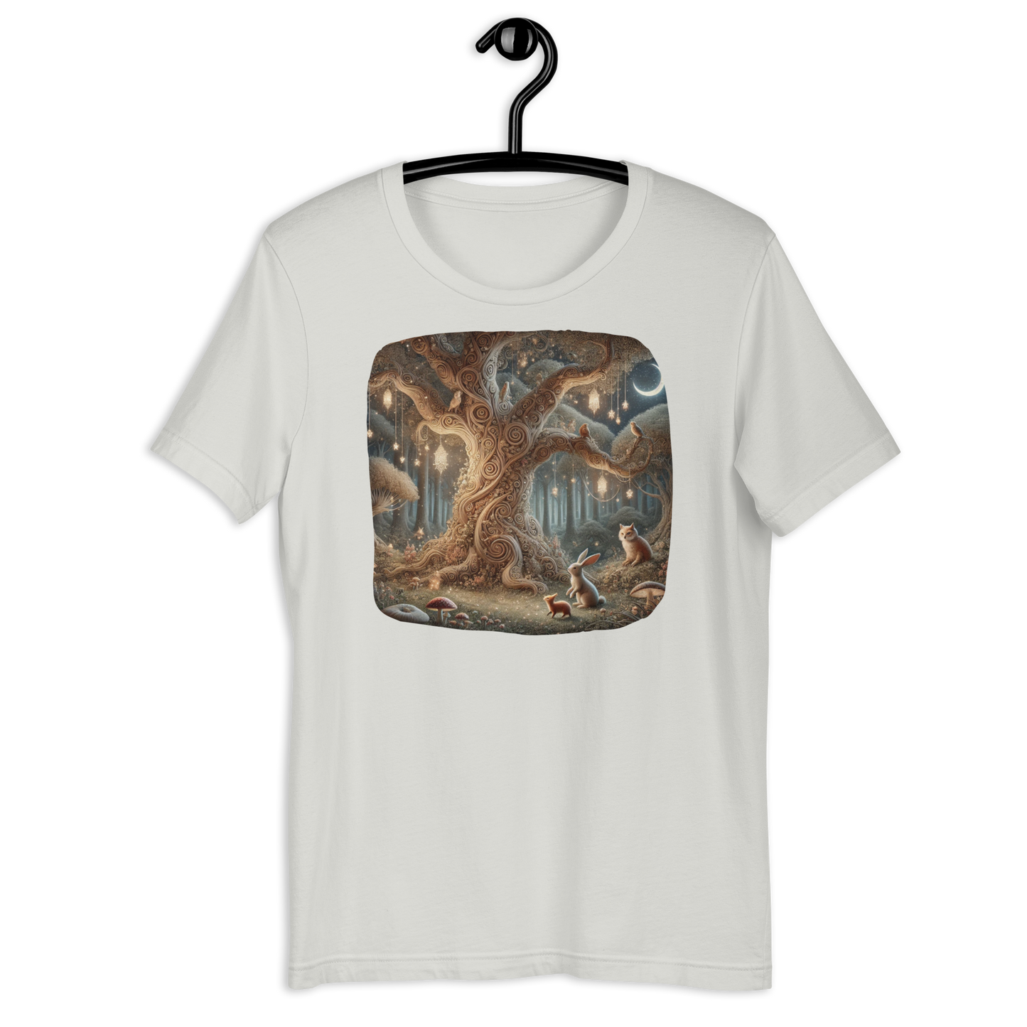 Curlicue Forest White T-Shirt from the Woodland Whimsy Collection at Absolute Legend
