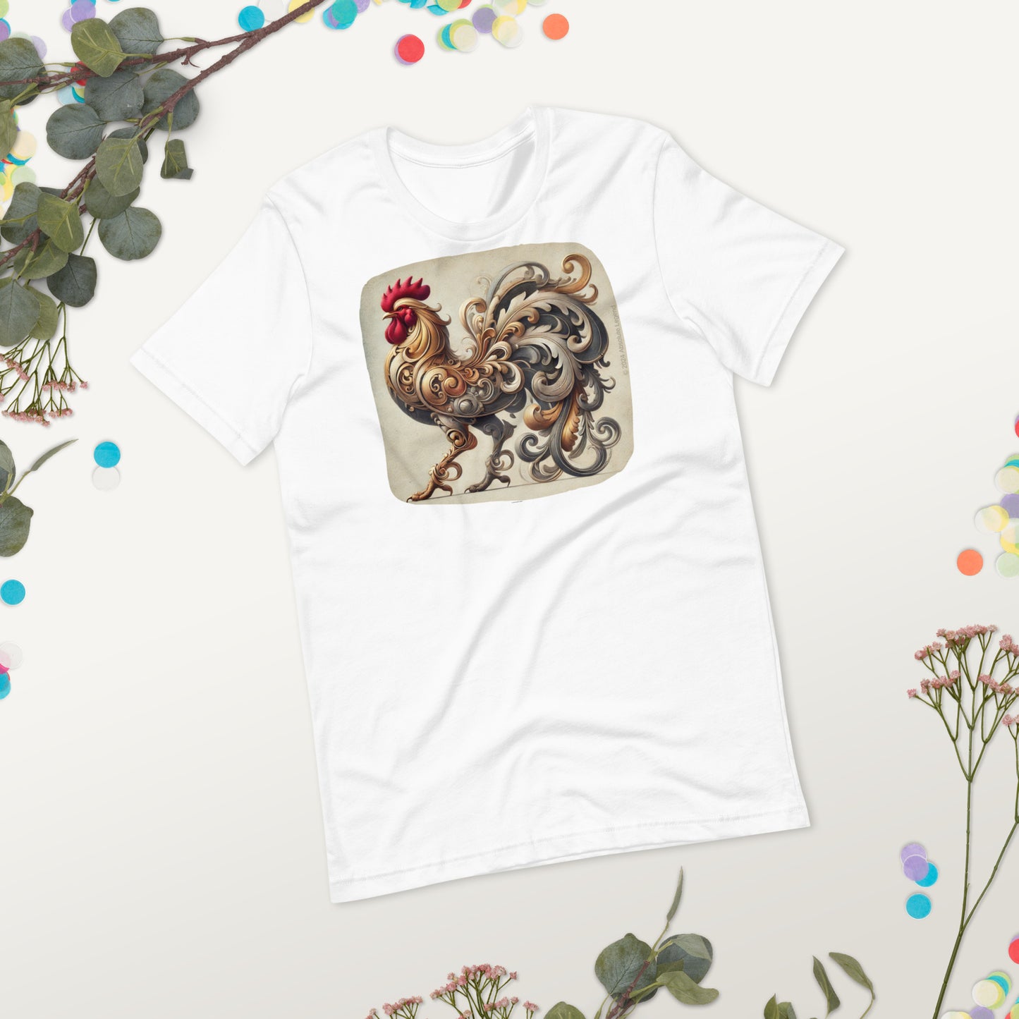 The Fancy Clucker White T-Shirt from the Cluck Couture Collection at Absolute Legend