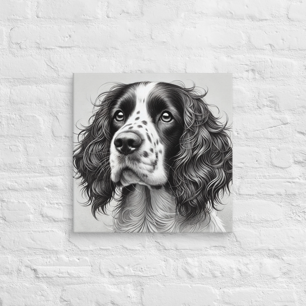 Timeless Grace 18x18 inch Spaniel Canvas from the Fauna Collection at Absolute Legend