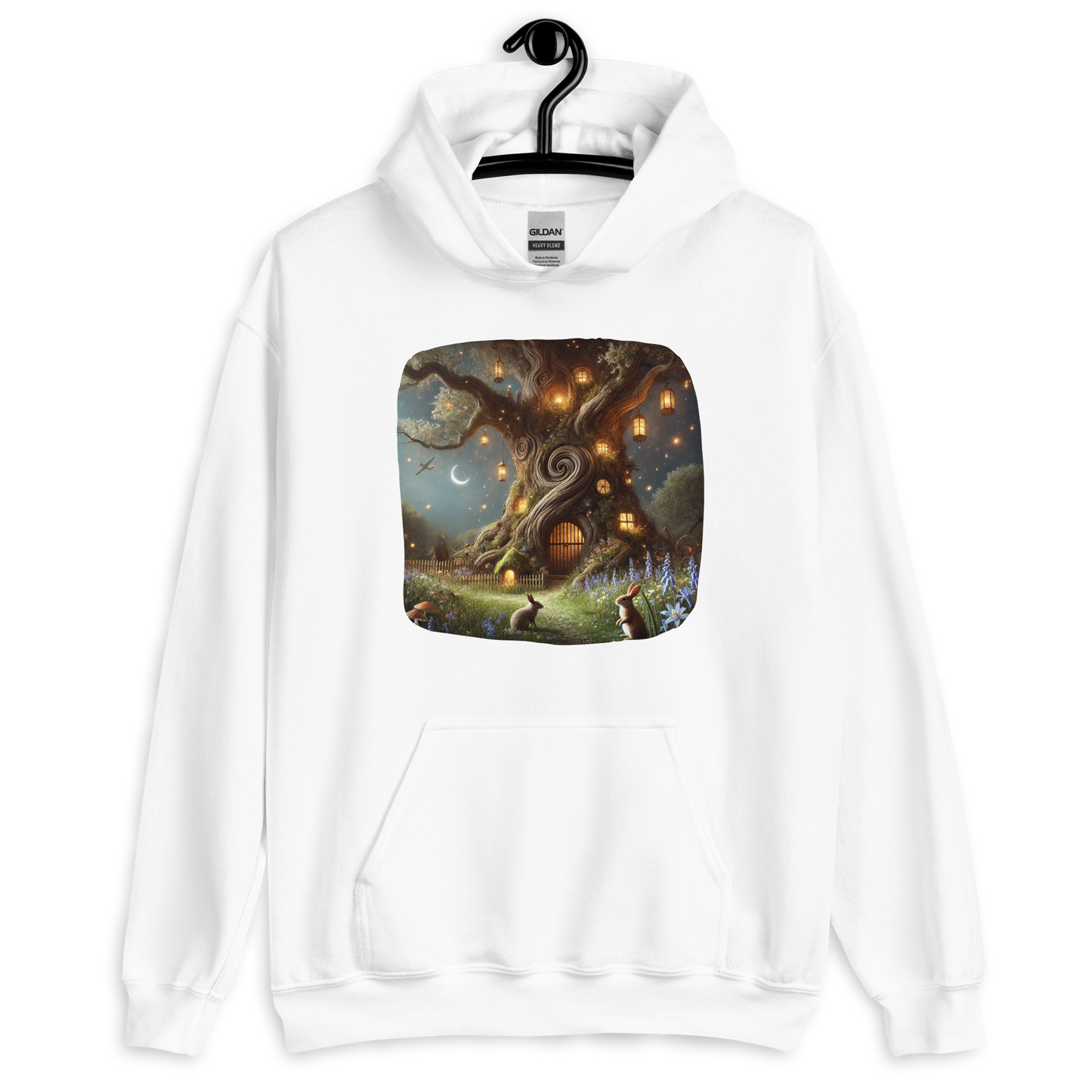 Wendy’s Place White Hoodie with a cosy, vintage-inspired design evoking warmth and homey nostalgia from the Woodland Whimsy Collection at Absolute Legend
