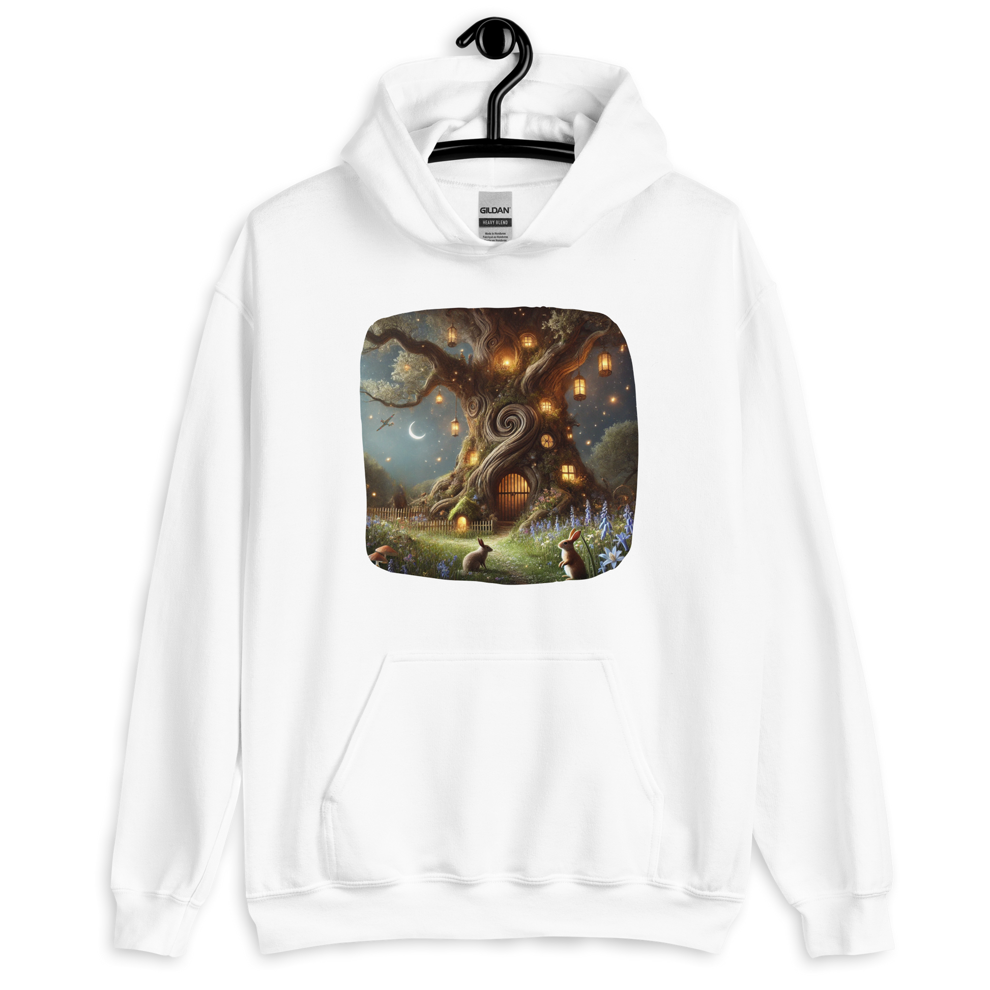 Wendy’s Place White Hoodie with a cosy, vintage-inspired design evoking warmth and homey nostalgia from the Woodland Whimsy Collection at Absolute Legend