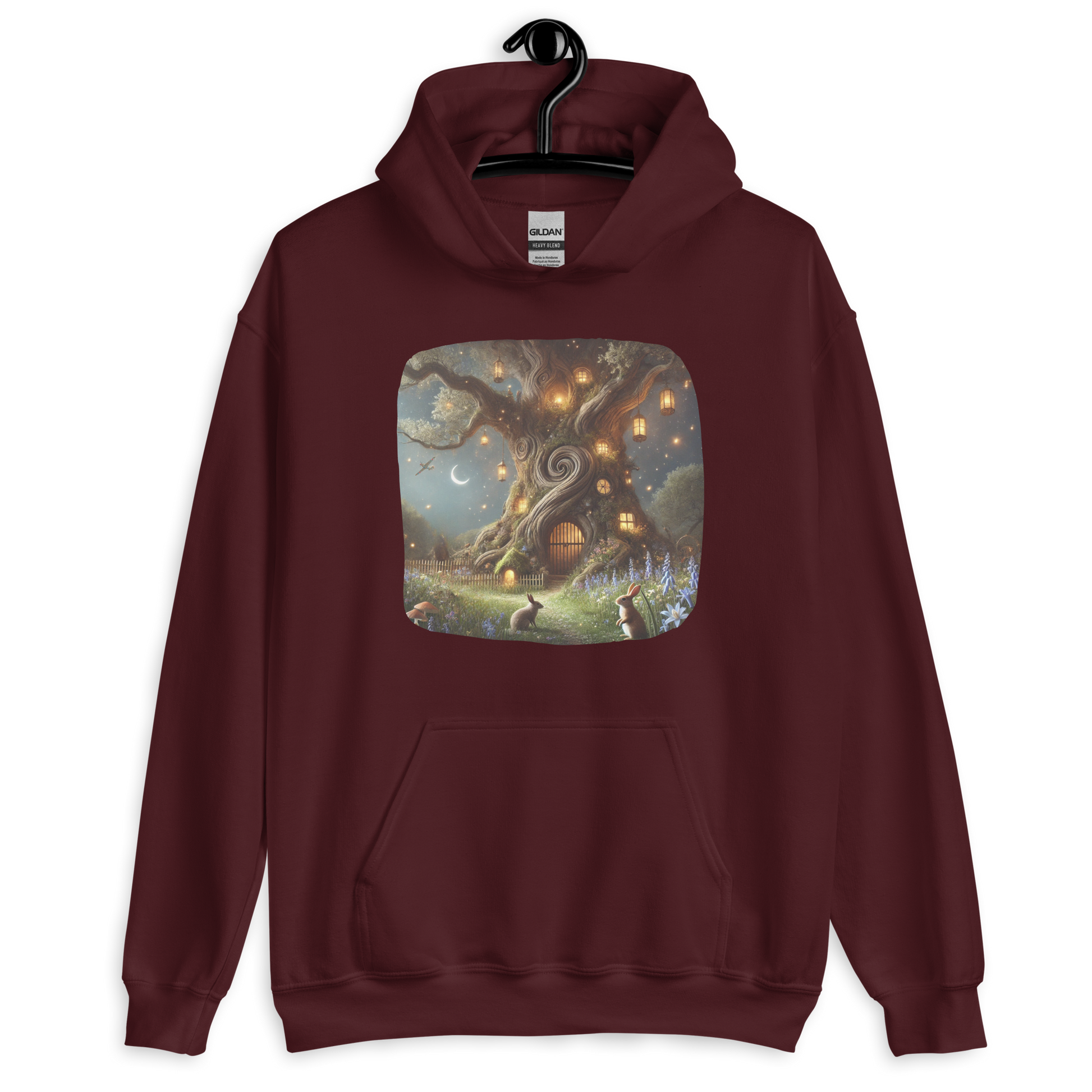 Wendy’s Place Maroon Hoodie with a cosy, vintage-inspired design evoking warmth and homey nostalgia from the Woodland Whimsy Collection at Absolute Legend