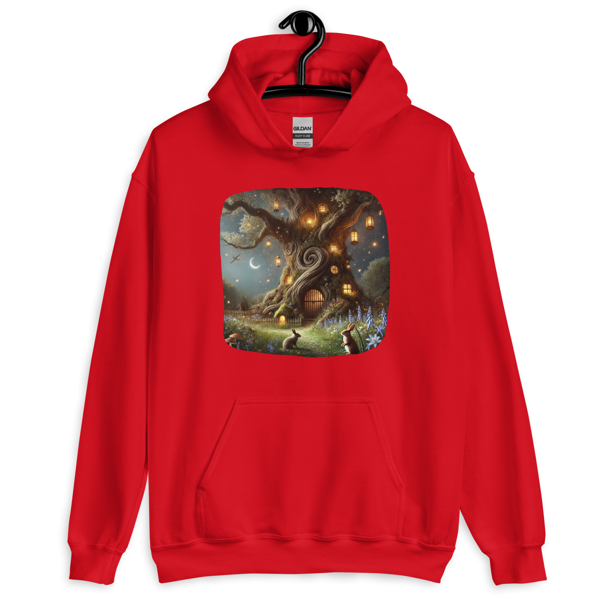 Wendy’s Place Red Hoodie with a cosy, vintage-inspired design evoking warmth and homey nostalgia from the Woodland Whimsy Collection at Absolute Legend