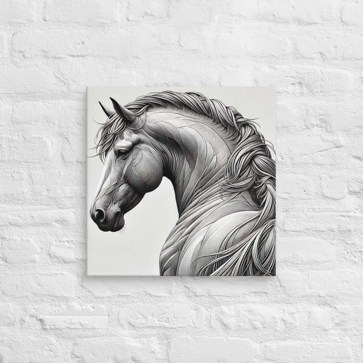 Noble Spirit 18x18 inch Horse Canvas from the Fauna Collection at Absolute Legend