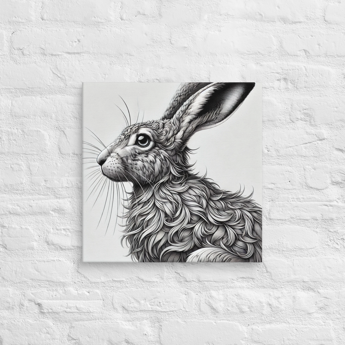 Hares Grace 18x18 inch  Hare Canvas from the Fauna Collection at Absolute Legend