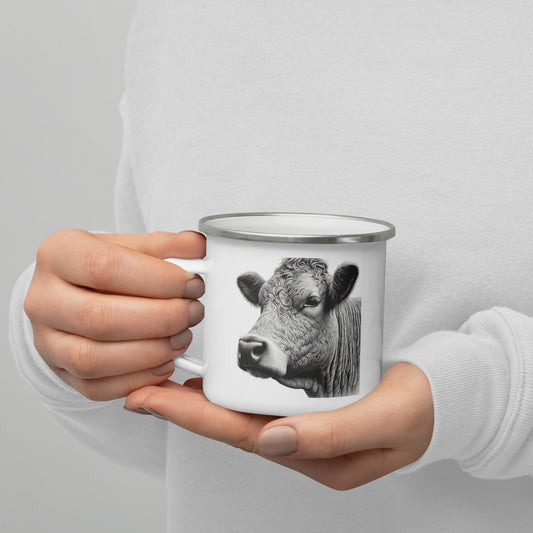 Gentle Gaze Enamel Cow Mug from the Fauna Collection at Absolute Legend
