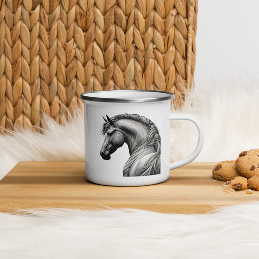 Noble Spirit Enamel Horse Mug from the Fauna Collection at Absolute Legend