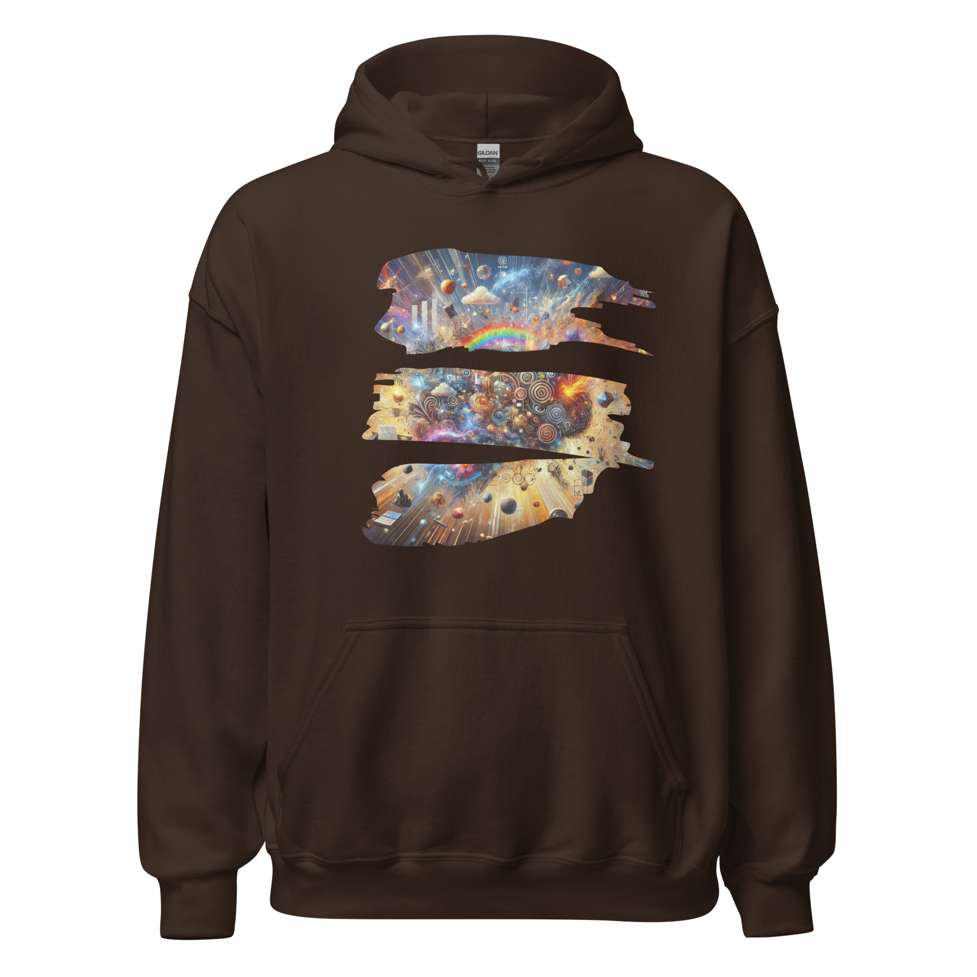 Fractured Mind Brown Hoodie from the Chaos Threads Collection at Absolute Legend