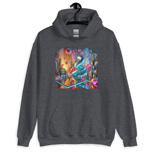 Bubbleverse Dark Heather Hoodie from the Cybertropolis Collection at Absolute Legend