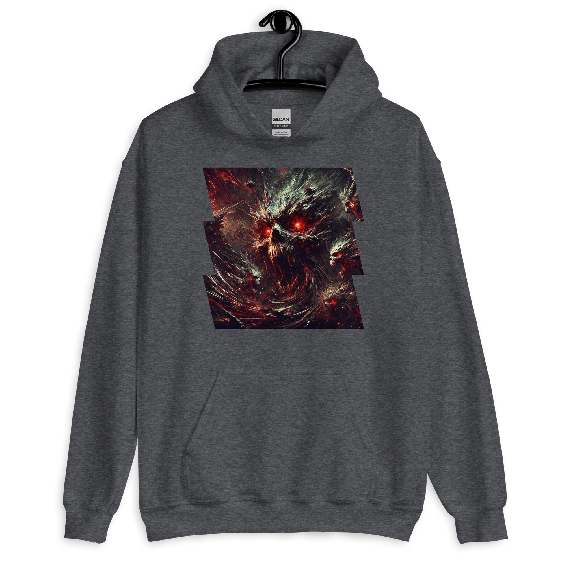 Hellstorm Scream Dark Heather Hoodie from the Chaos Threads Collection at Absolute Legend