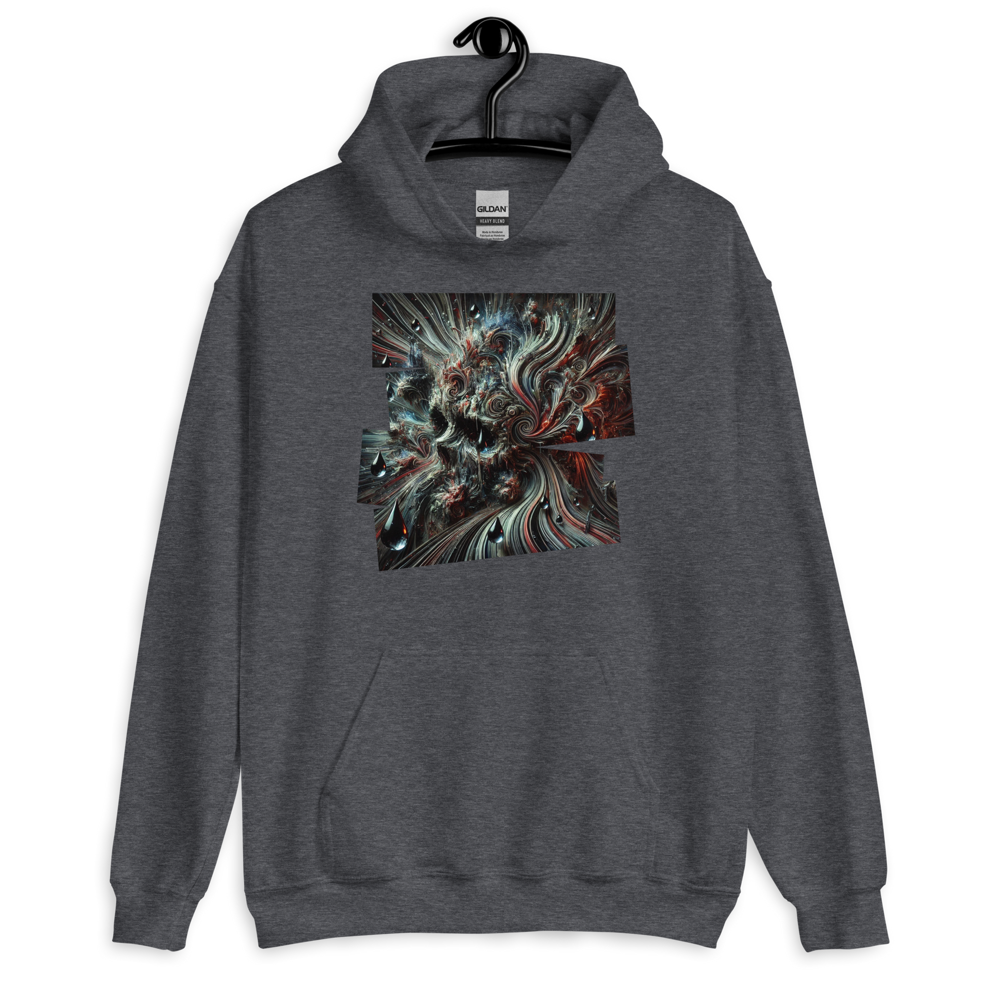 Tears in Chaos Dark Heather Hoodie from the Chaos Threads Collection at Absolute Legend