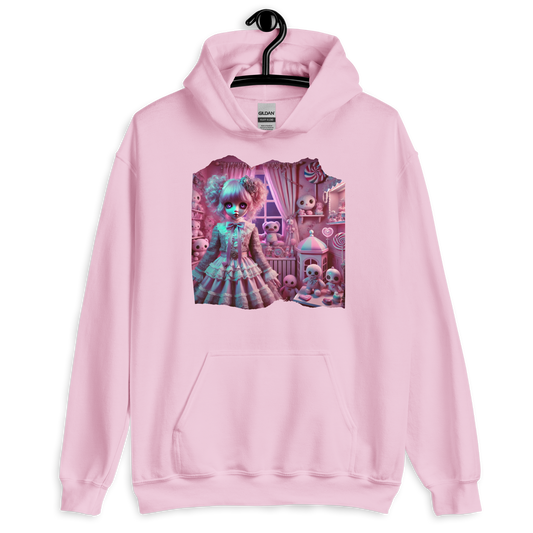 Eerie Candy Pale Pink Hoodie from the Twisted Kawaii Collection at Absolute Legend