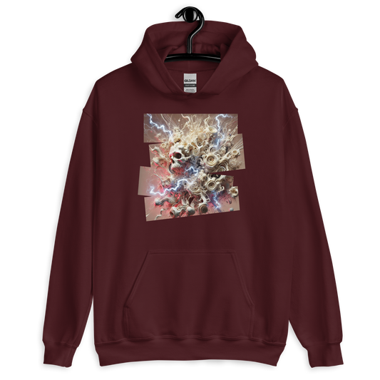 Fragmented Serenity Maroon Hoodie from the Chaos Threads Collection at Absolute Legend