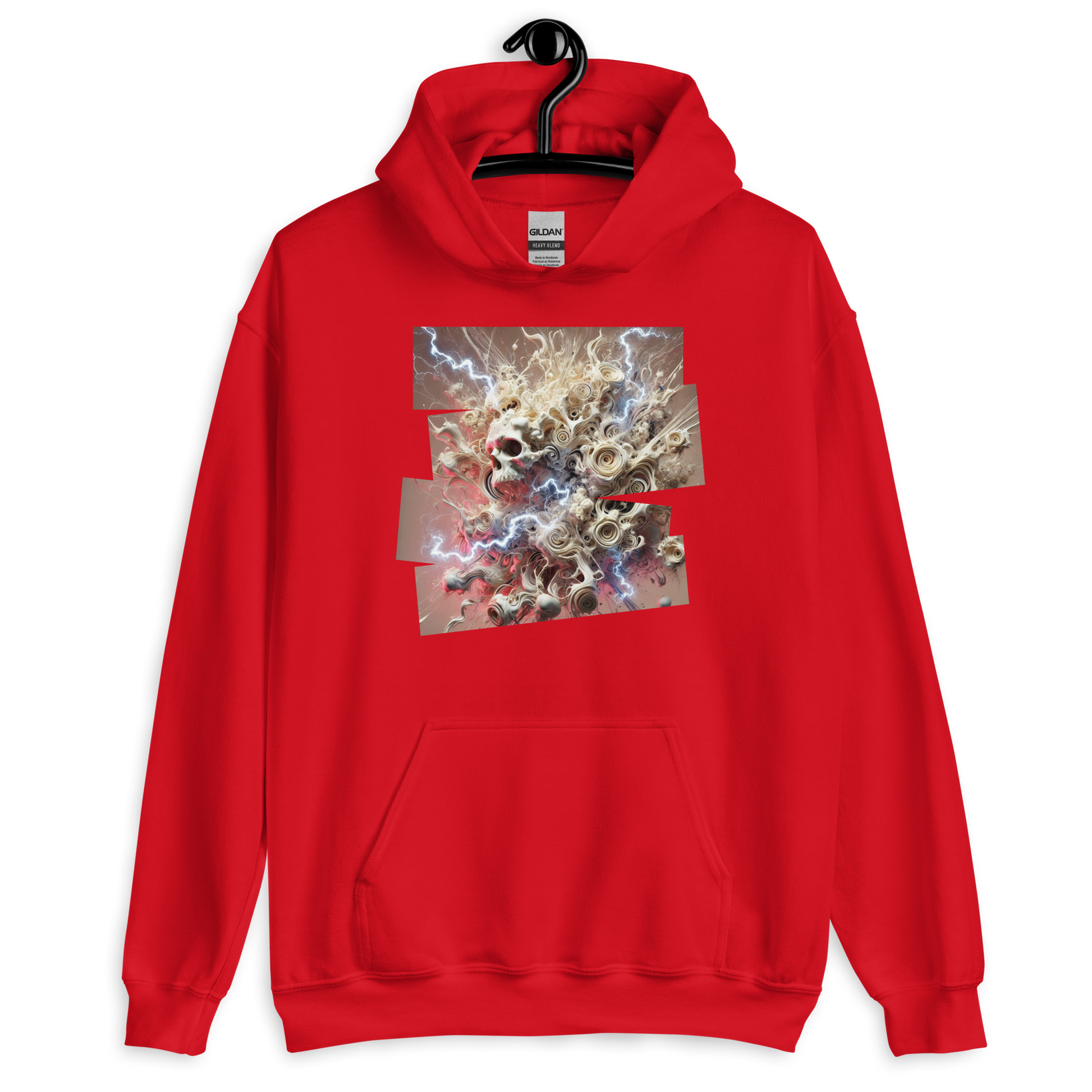 Fragmented Serenity Red Hoodie from the Chaos Threads Collection at Absolute Legend